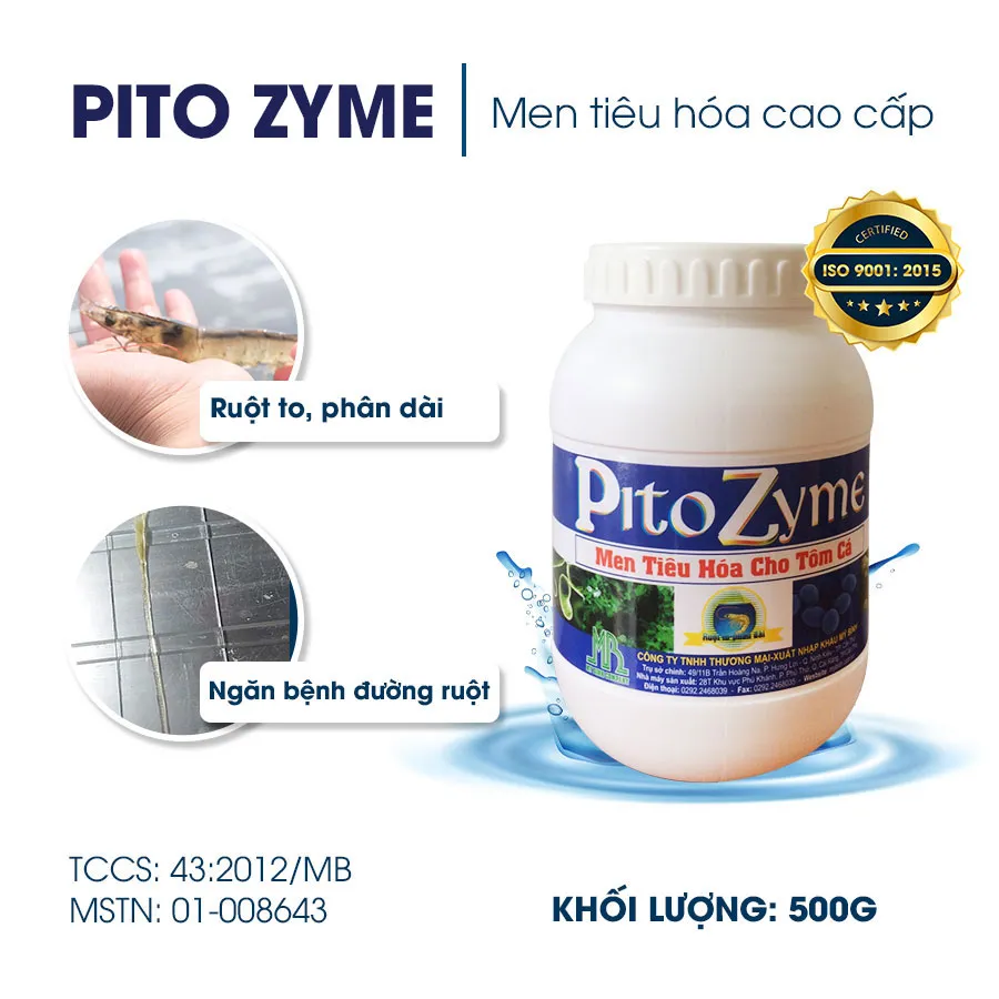 PITO ZYME – Tiêu hóa nhanh, phòng các bệnh đường ruột trên tôm