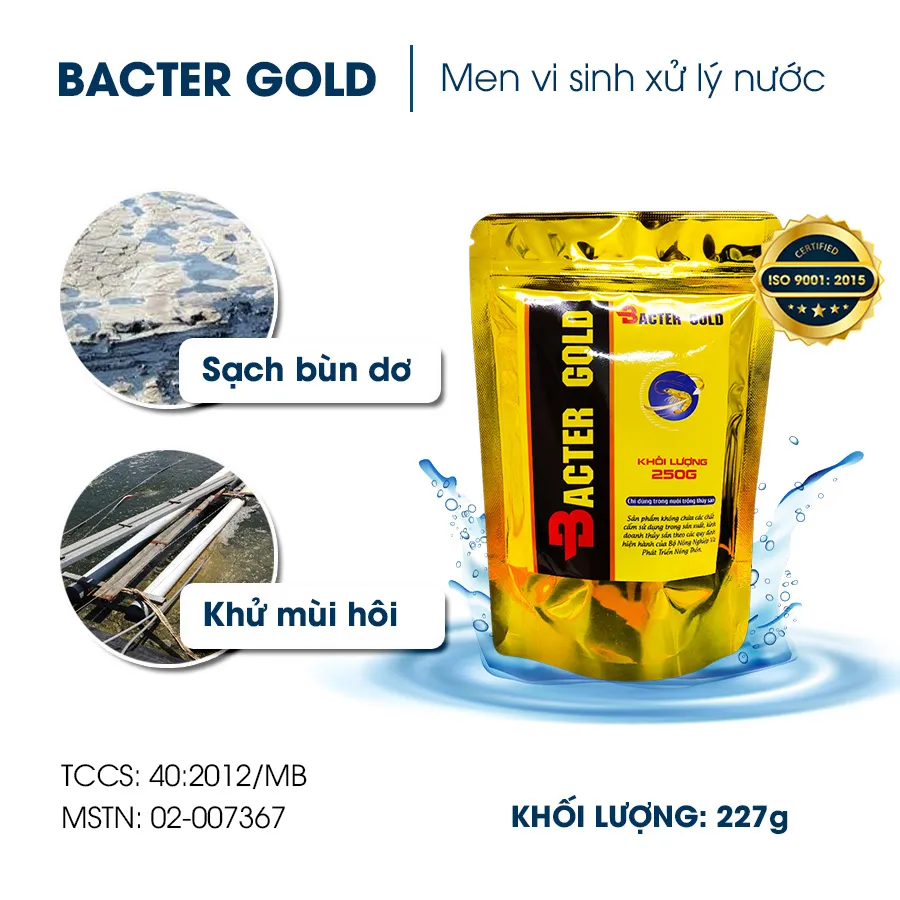 BACTER GOLD - Làm sạch nước ao giảm nhanh khí độc trong ao tôm
