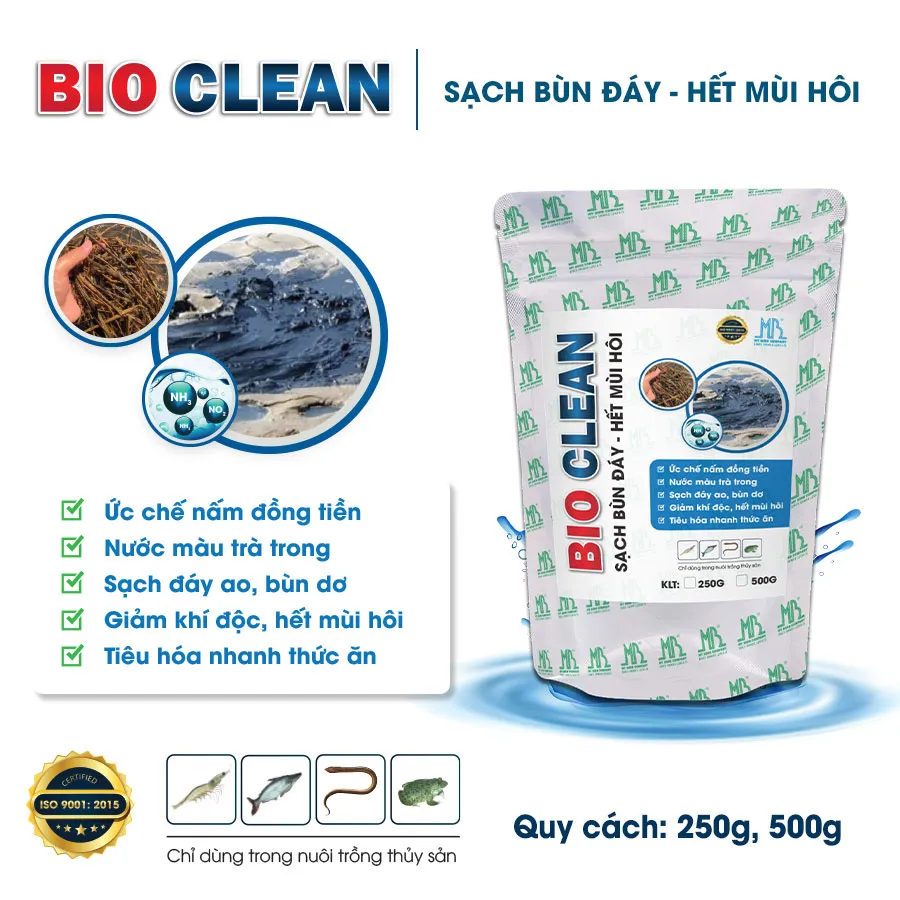 BIO CLEAN - Sạch bùn đáy, hết mùi hôi trong ao tôm