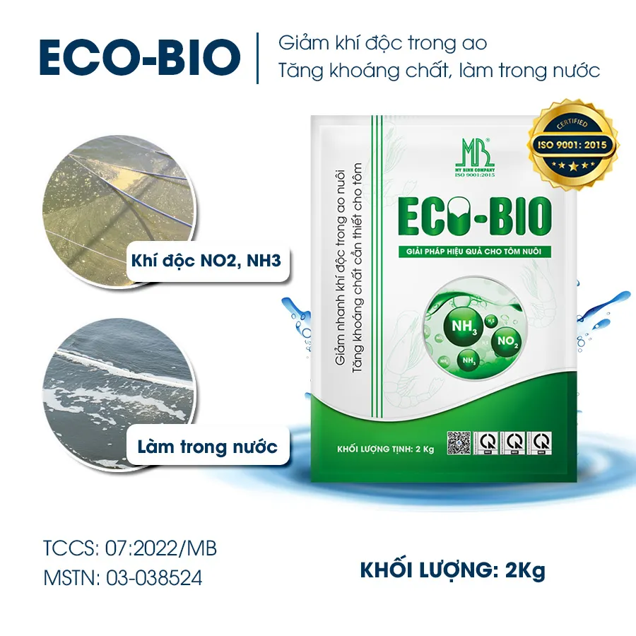 ECO BIO - Giảm nhanh khí độc trong ao nuôi, tăng khoáng chất cần thiết cho tôm