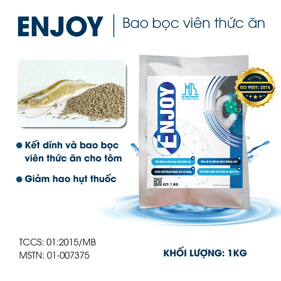ENJOY - Kết dính và bao bọc viên thức ăn cho tôm