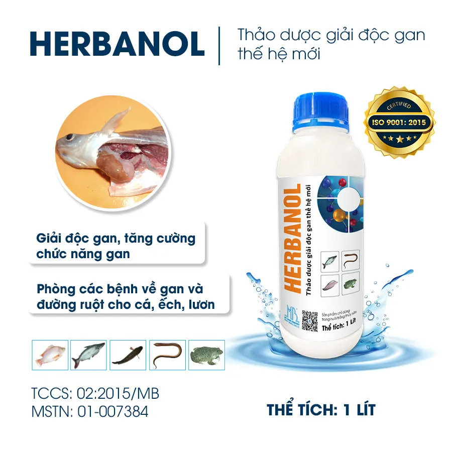 HERBANOL - Bổ gan, giải độc gan cho cá.