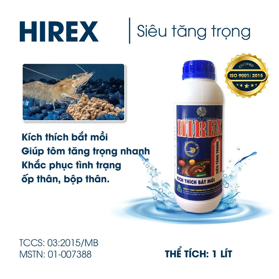 HIREX - Kích thích tôm bắt mồi, siêu tăng trọng