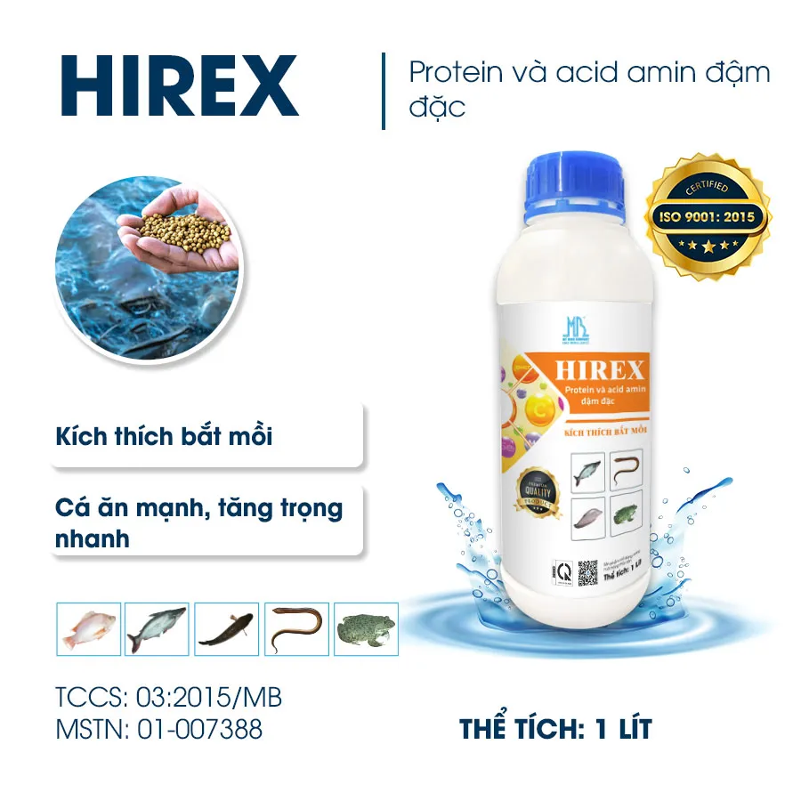 HIREX - Tăng trọng, chống còi cho cá, kích thích cá bắt mồi