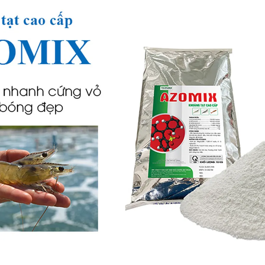 AZOMIX - Khoáng đa vi lượng giúp tôm nhanh cứng vỏ, màu sắc bóng đẹp