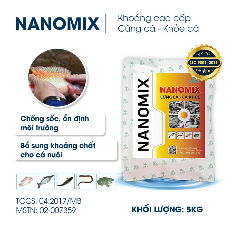 NANOMIX khoáng đa vi lượng chống sốc dành cho cá, cứng cá, cá khỏe