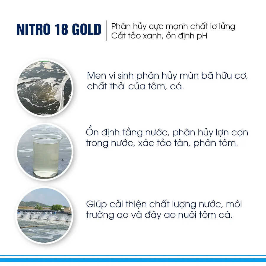 NITRO 18  - Microbiology handling water pond aquaculture