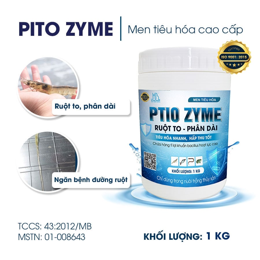PITO ZYME – Tiêu hóa nhanh, phòng các bệnh đường ruột trên tôm