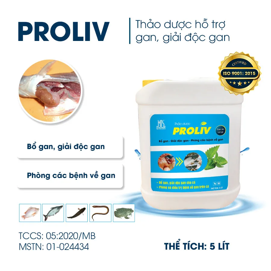 PROLIV - Thảo dược phòng các bệnh về gan, bổ gan cho cá