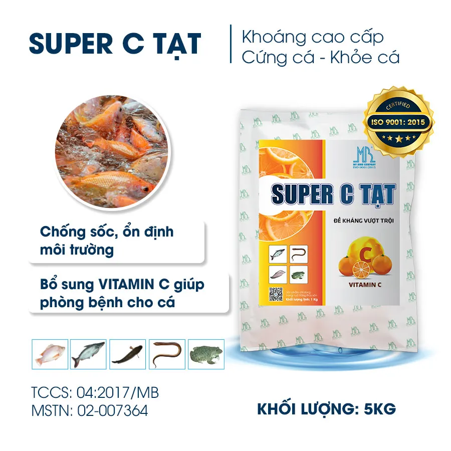 SUPER C TẠT - Chống sốc tăng miễn dịch cho cá