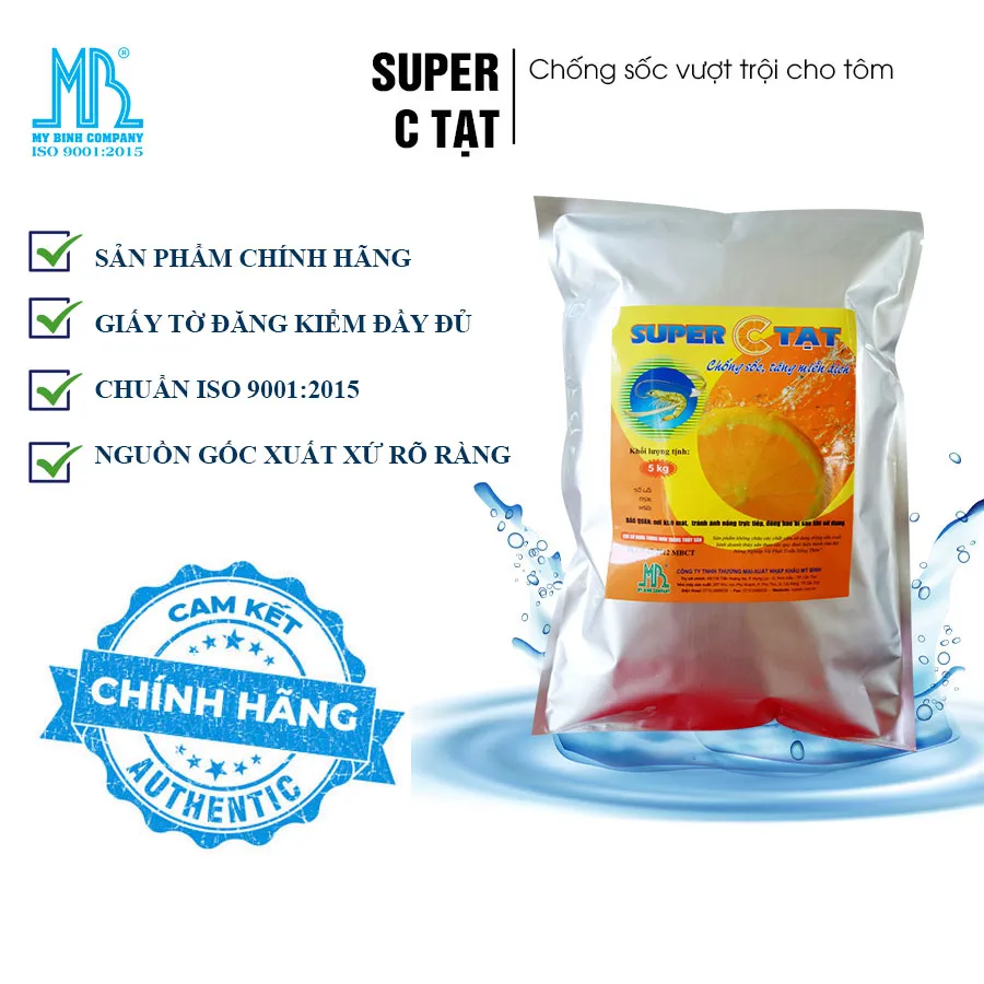 SUPER C TẠT - Vitamin chống sốc vượt trội cho tôm