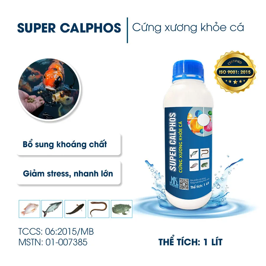 SUPER CALPHOS - Bổ sung khoáng chất đậm đặc, giúp cứng xương khỏe cá