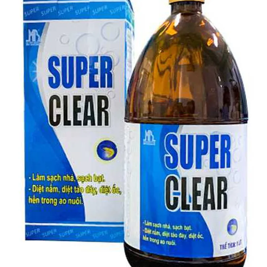 SUPER CLEAR -  Diệt nấm nhớt, rong rêu. Tiêu diệt nấm đồng tiền ao tôm