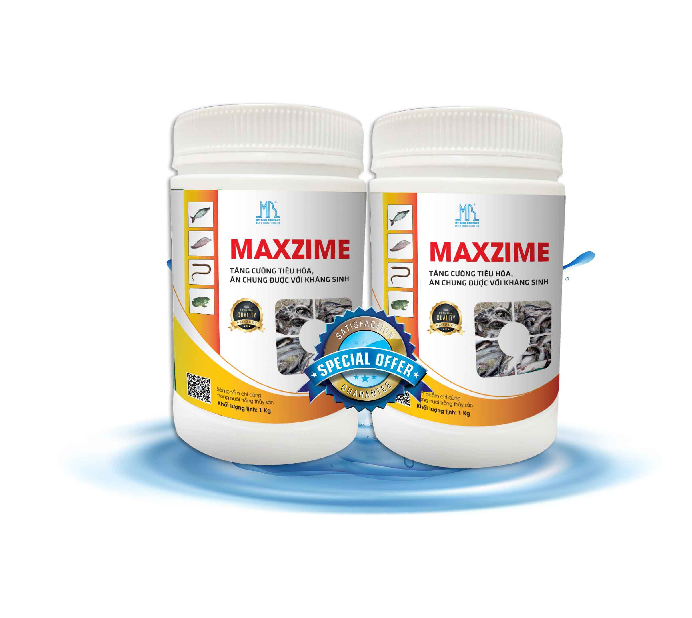 MAXZIME - Enzyme đậm đặc cho cá dùng chung với kháng sinh