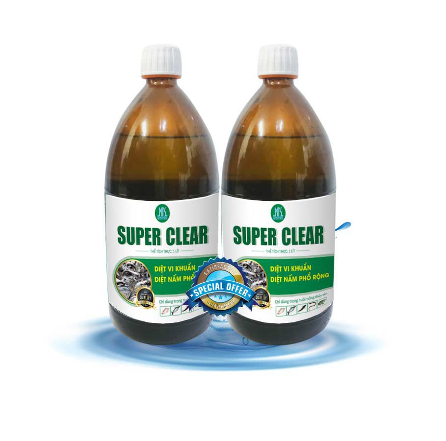 SUPER CLEAR - Chất sát khuẩn, diệt nấm phổ rộng cho ao cá
