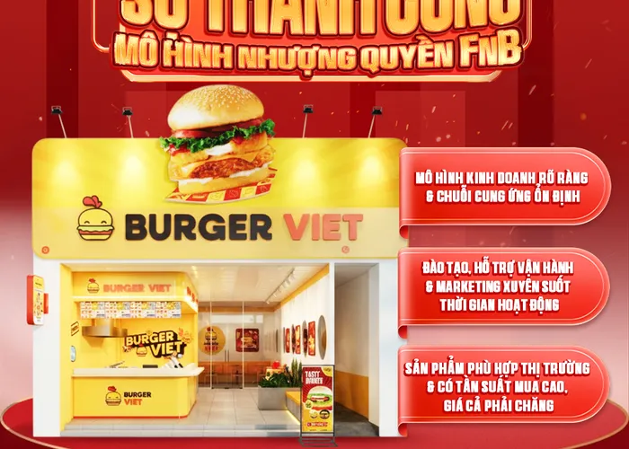 3 LÝ DO QUYẾT ĐỊNH THÀNH CÔNG KHI NHƯỢNG QUYỀN BURGER VIỆT