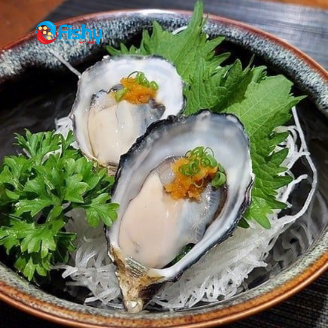 Japanese oyster sashimi Japanese oyster sashimi