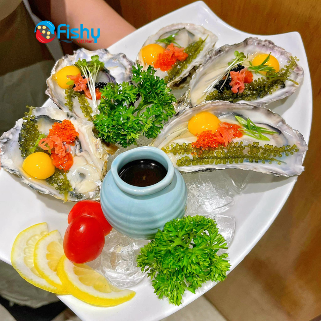 Japanese oyster sashimi Japanese oyster sashimi