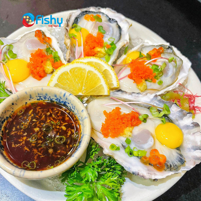 Japanese oyster sashimi Japanese oyster sashimi