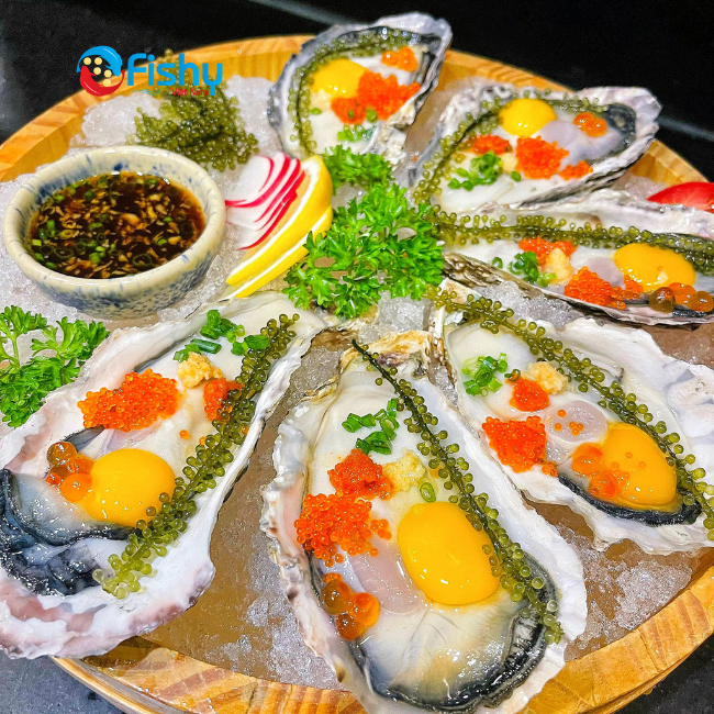 Japanese oyster sashimi Japanese oyster sashimi