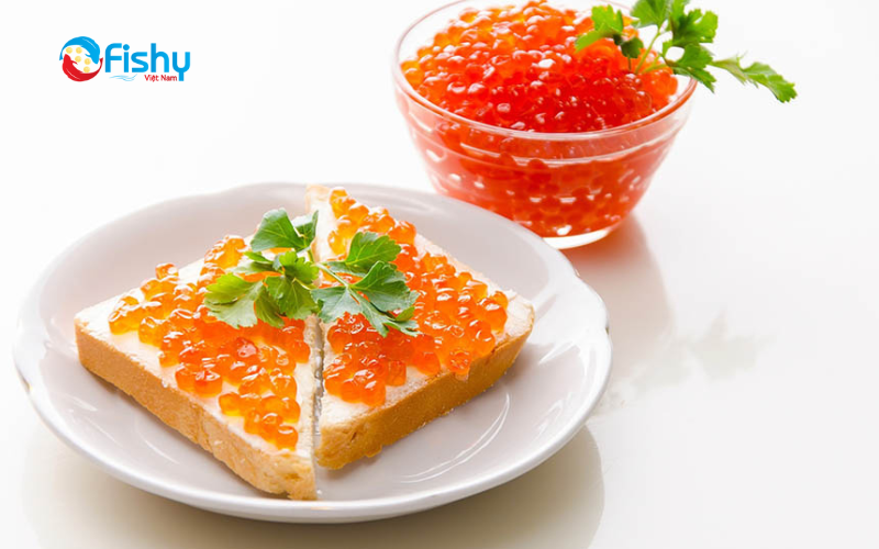 Bánh mì kẹp trứng cá hồi Bánh mì kẹp trứng cá hồi