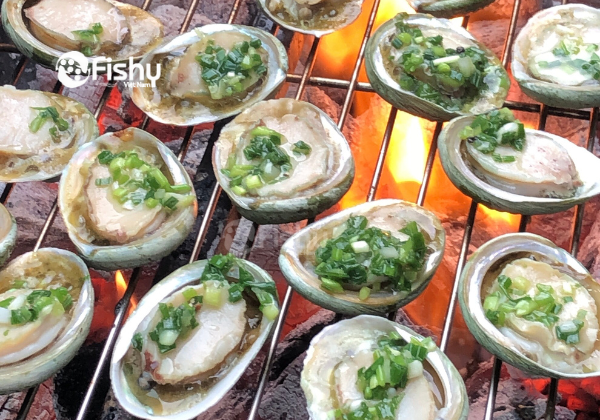 Bào ngư nướng mỡ hành Bào ngư nướng mỡ hành