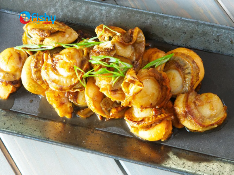 Sò điệp hấp xào bơ tỏi