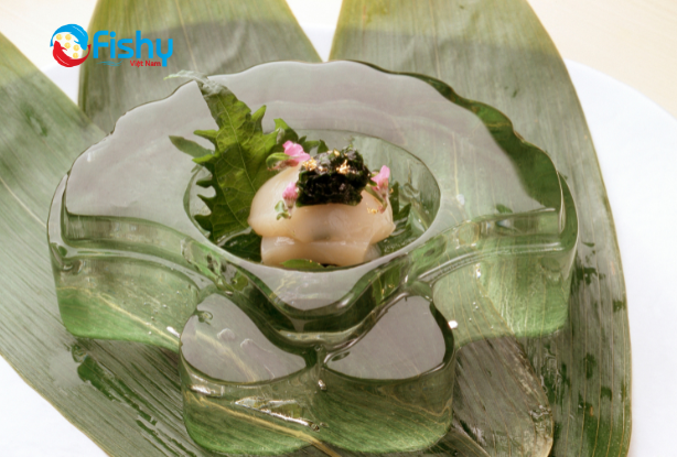 Sashimi cồi sò điệp Nhật Bản Sashimi cồi sò điệp Nhật Bản