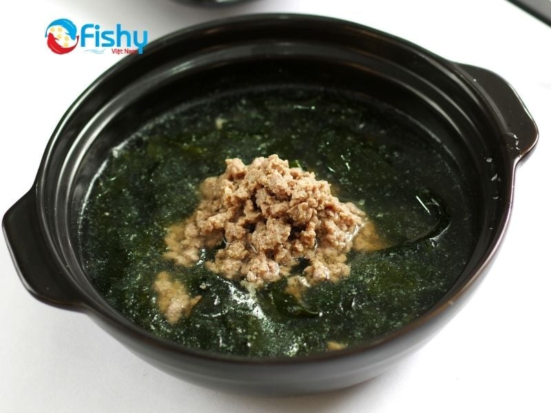 Canh rong biển thịt băm Canh rong biển thịt băm