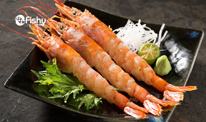 Sashimi red shrimp Sashimi red shrimp