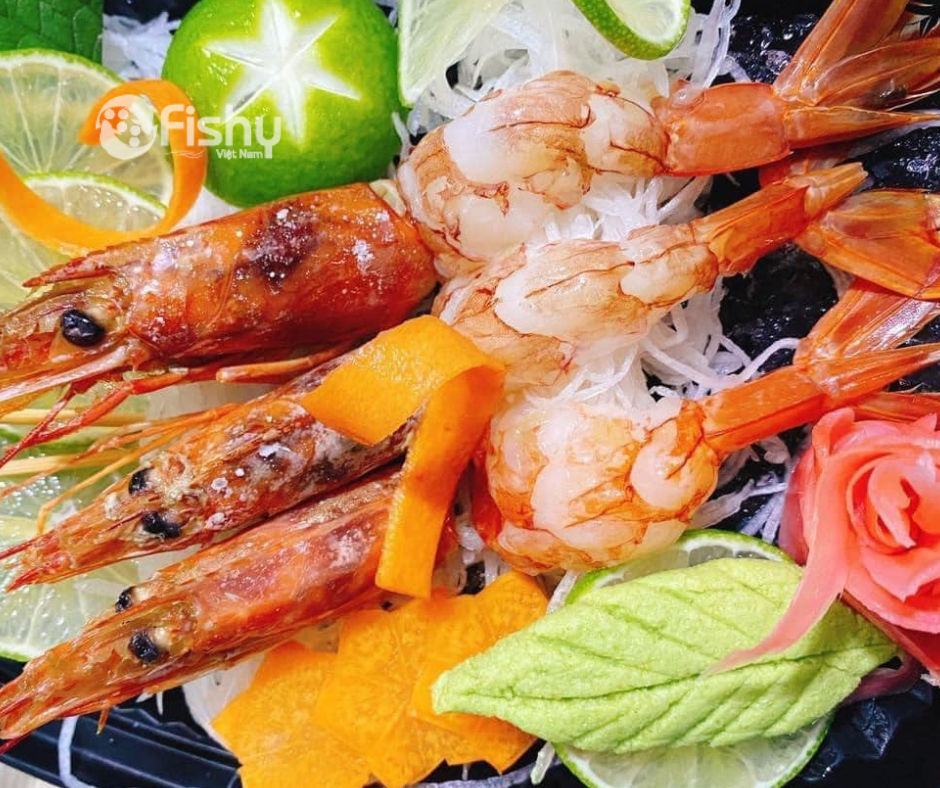 Sashimi tôm đỏ atlantic Sashimi tôm đỏ atlantic
