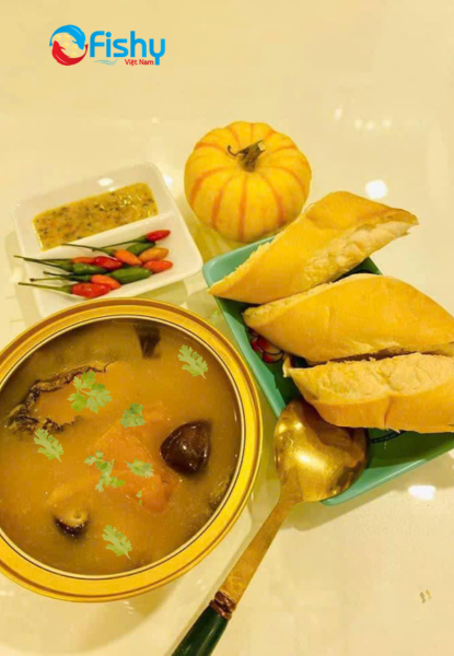 Súp Bào Ngư ăn kèm bánh mì  Súp Bào Ngư ăn kèm bánh mì