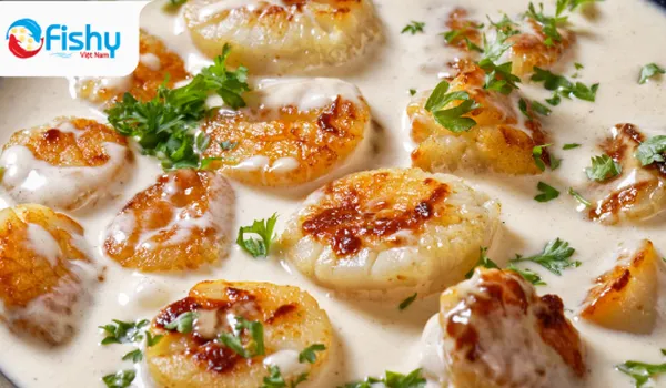 Sò Điệp Nướng Phô Mai & Sốt Kem Trắng Kiểu Âu