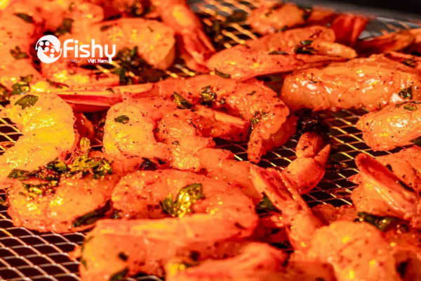 Chiên tôm bằng nồi chiên không dầu Chiên tôm bằng nồi chiên không dầu