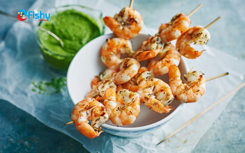 Tôm đỏ nướng bơ tỏi Tôm đỏ nướng bơ tỏi