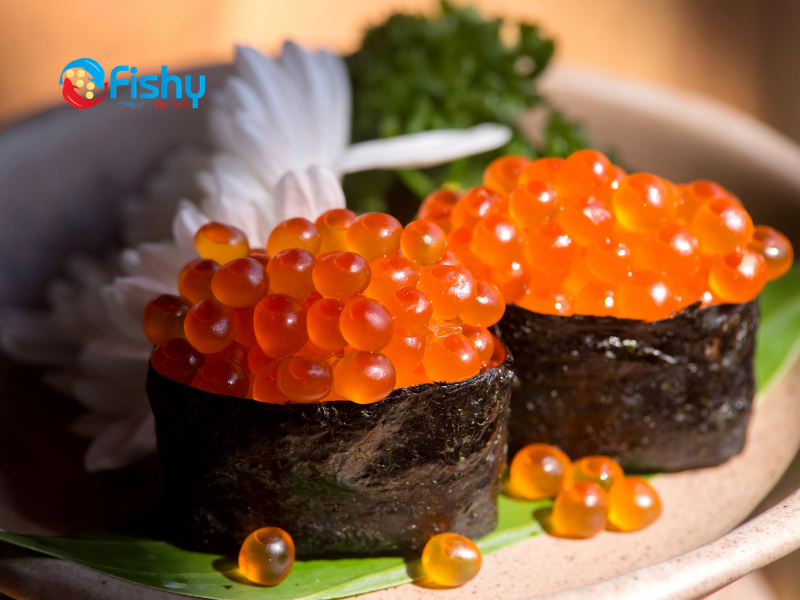 Sushi trứng cá hồi Sushi trứng cá hồi
