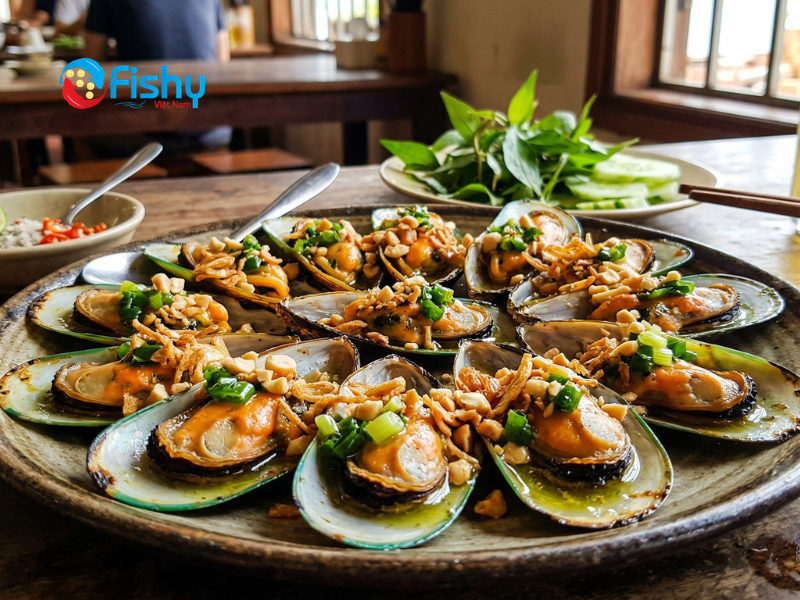 Chế Biến Vẹm Nướng Mỡ Hành Vẹm xanh