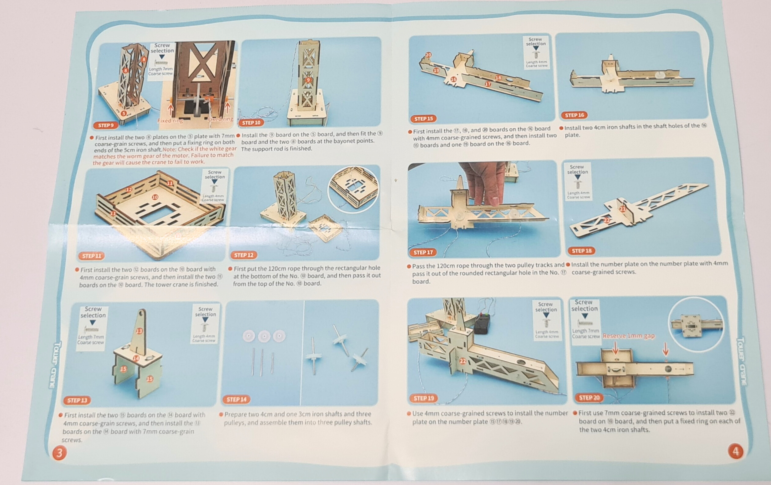 Đồ chơi lắp ghép thông minh bằng gỗ mô hình Tháp cần cầu điều khiển DIY-180