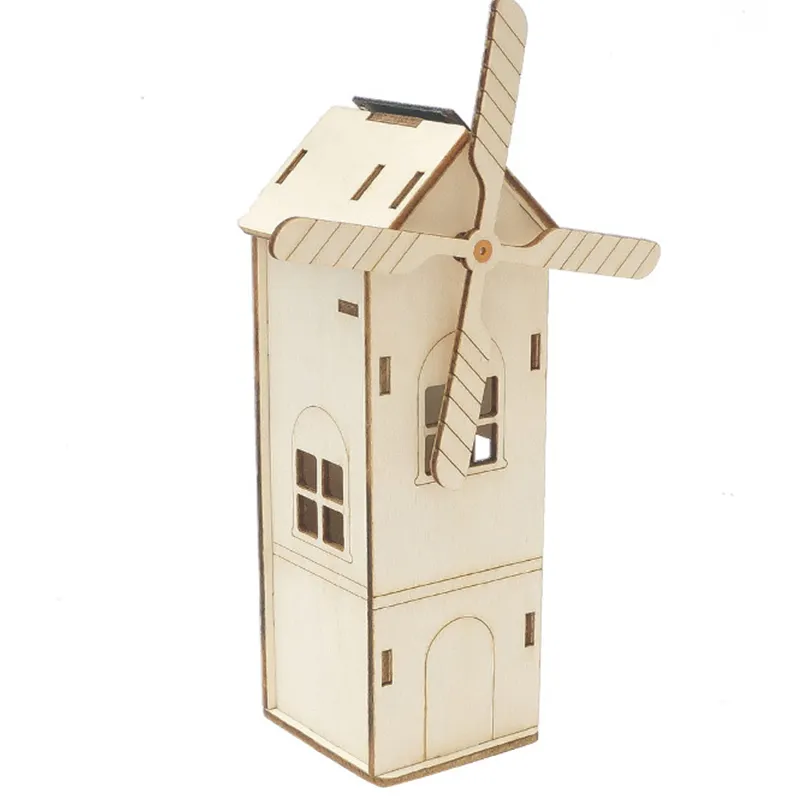 Đồ chơi lắp ghép năng lượng mặt trời Mô hình cối xay gió DIY-114