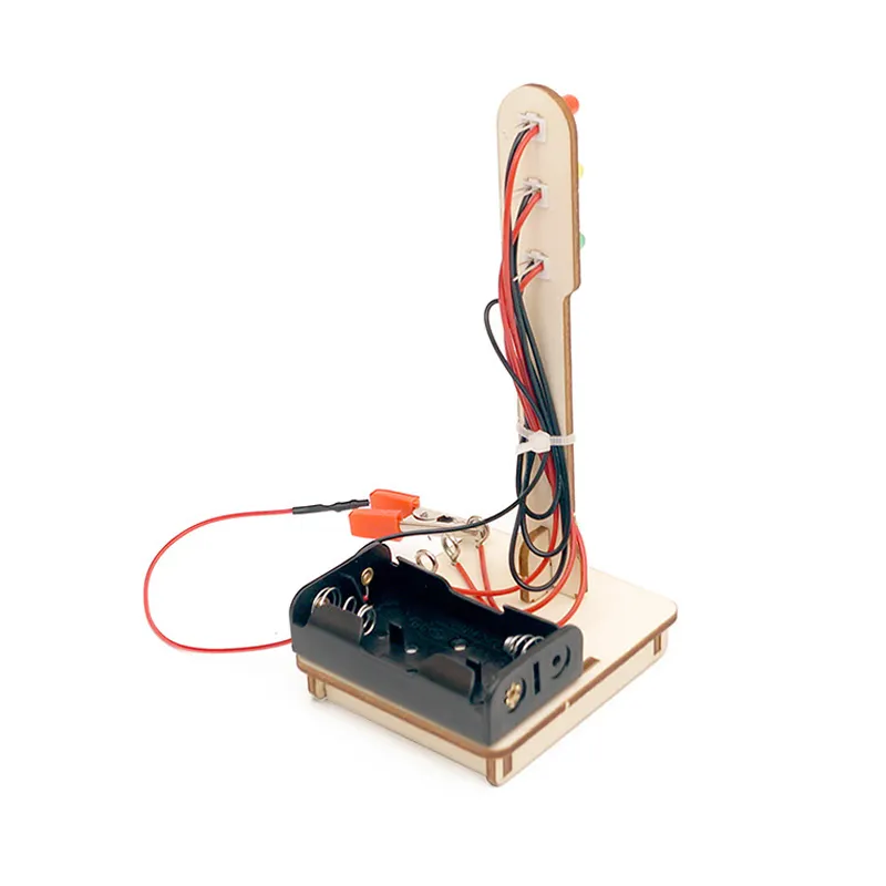 Đồ chơi lắp ghép bằng gỗ Mô hình đèn tín hiệu giao thông DIY-176