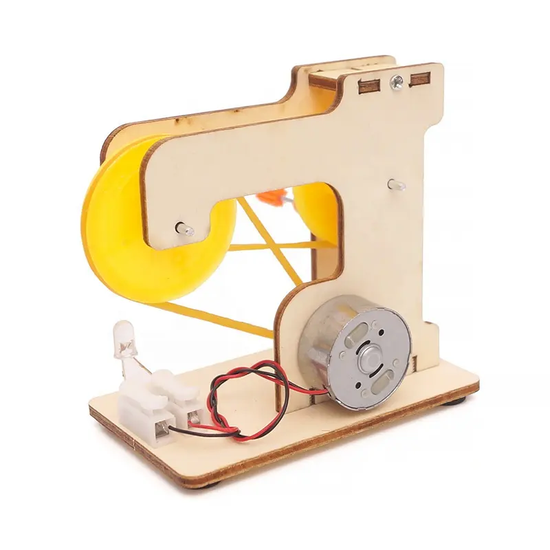 Đồ chơi lắp ghép thông minh bằng gỗ mô hình Máy phát điện quay tay DIY-196