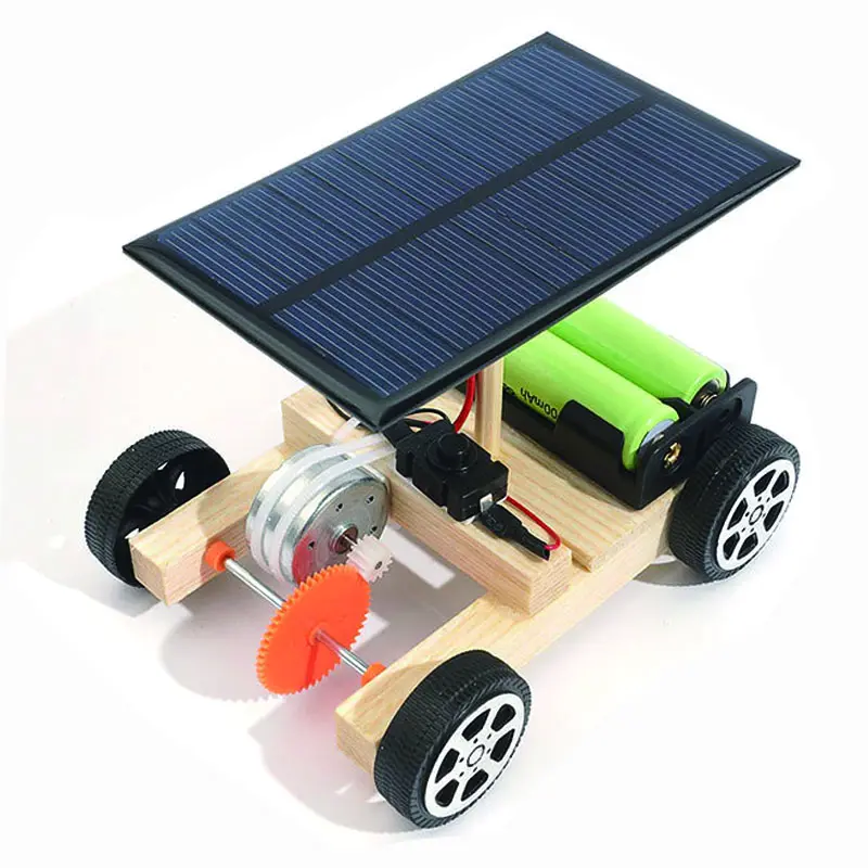 Đồ chơi lắp ghép thông minh xe điện solar DIY-018