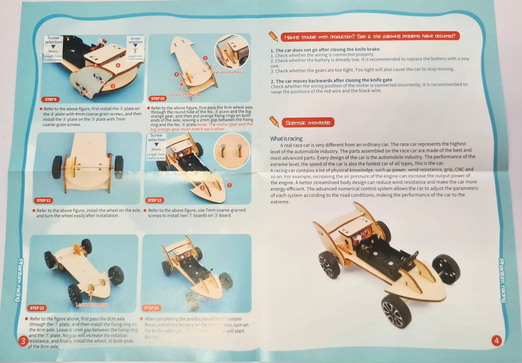 Đồ chơi lắp ghép thông minh bằng gỗ mô hình Xe đua 3D DIY-134