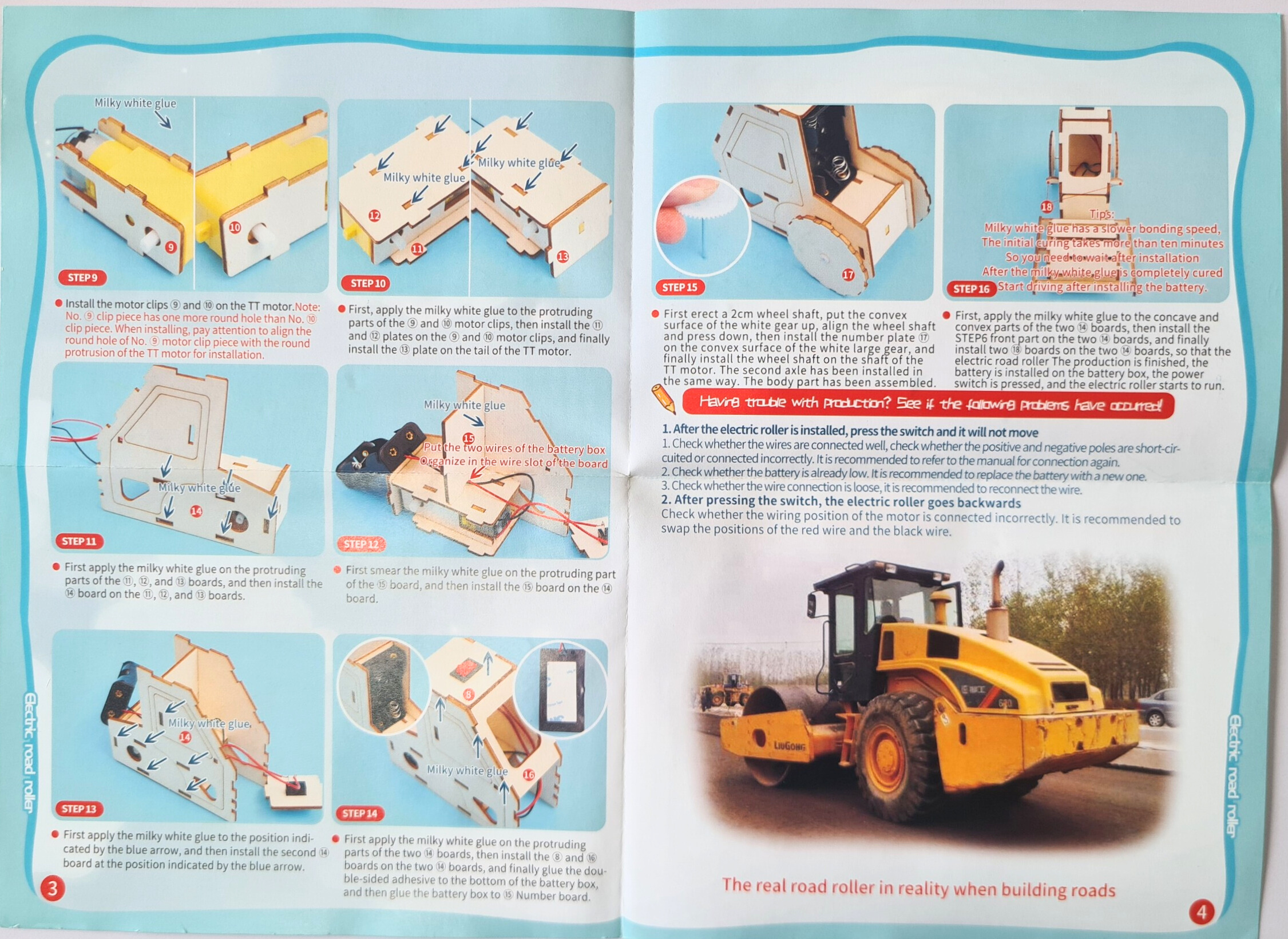 Đồ chơi lắp ghép thông minh Mô hình Xe lu DIY-131