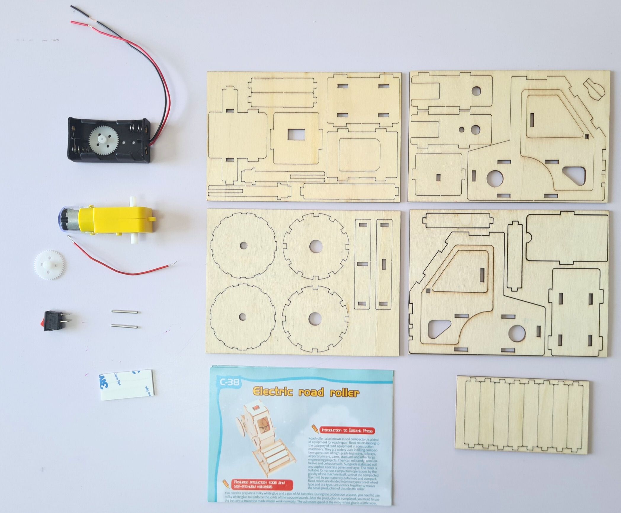 Đồ chơi lắp ghép thông minh Mô hình Xe lu DIY-131