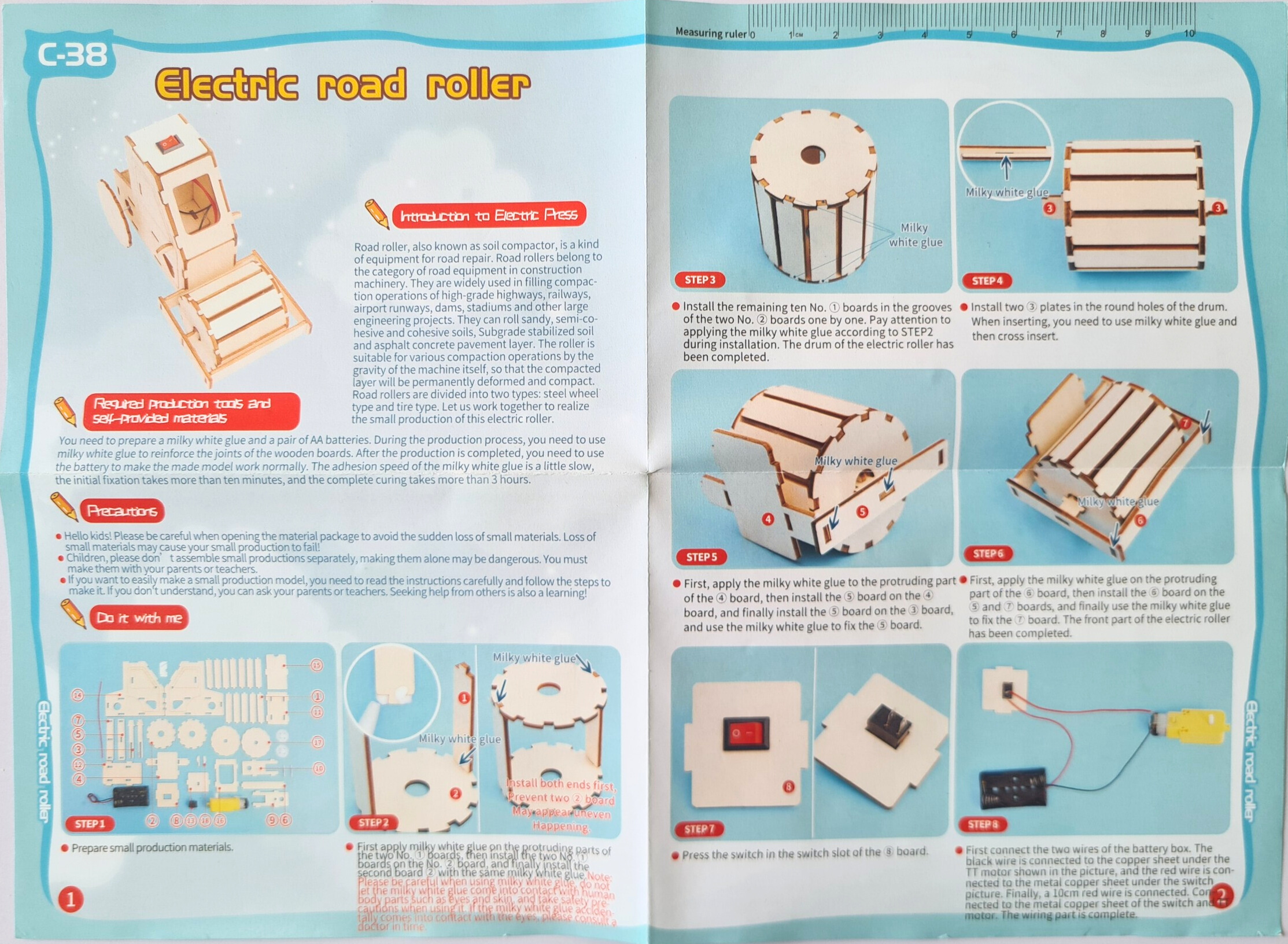 Đồ chơi lắp ghép thông minh Mô hình Xe lu DIY-131