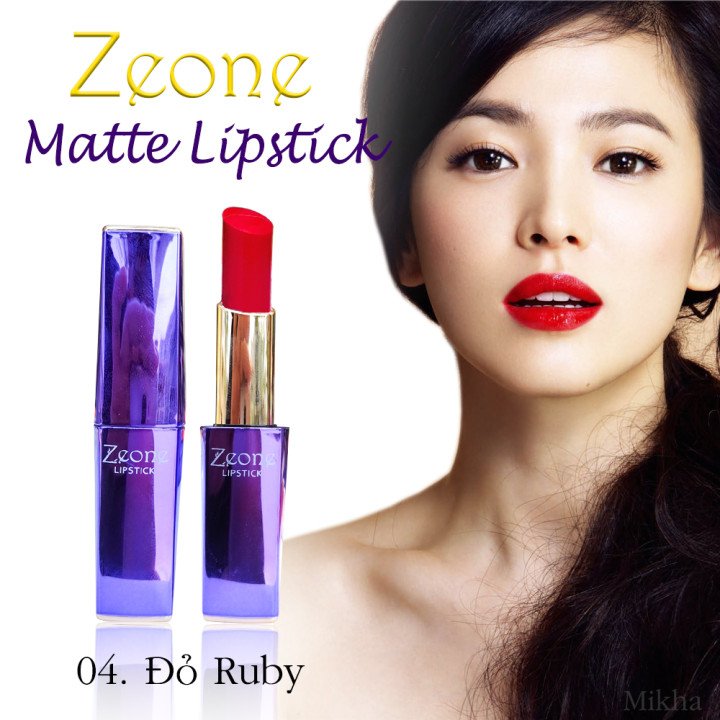 Son lì Zeone màu đỏ ruby 04 Son lì Zeone màu đỏ ruby 04