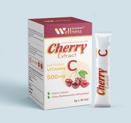 Thực Phẩm Bổ Sung Cherry Extract Vitamin C Tăng Cường Hệ Miễn Dịch, Tăng Độ Bền Thành Mạch Máu Thực Phẩm Bổ Sung Cherry Extract Vitamin C Tăng Cường Hệ Miễn Dịch, Tăng Độ Bền Thành Mạch Máu
