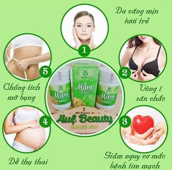 Mầm đậu nành nguyên xơ Huệ Beauty của Lalishop Mầm đậu nành nguyên xơ Huệ Beauty của Lalishop