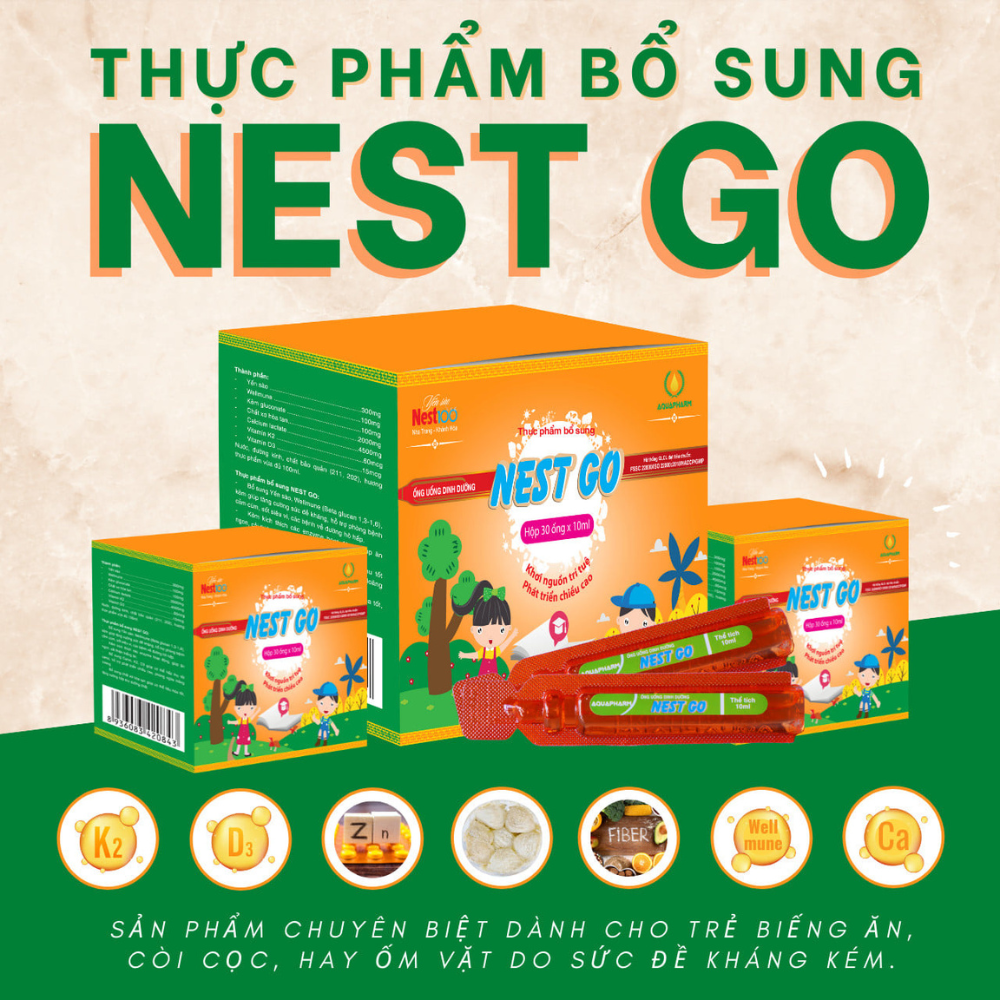 Ống uống dinh dưỡng Nest Go yến sào 30 ốngx10ml Ống uống dinh dưỡng Nest Go yến sào 30 ốngx10ml